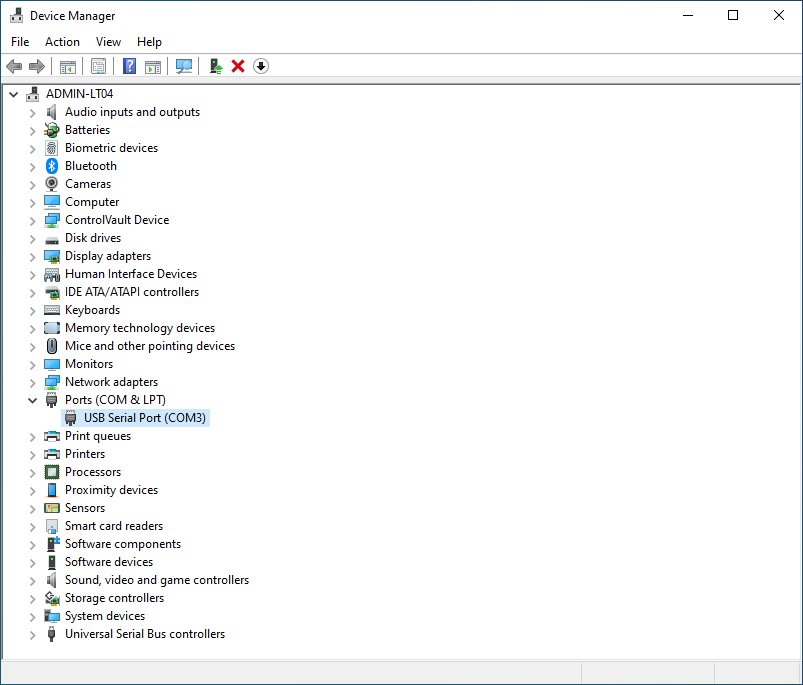 Device Manager Com Port