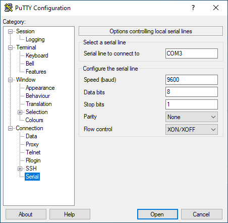 Putty Configuration 1