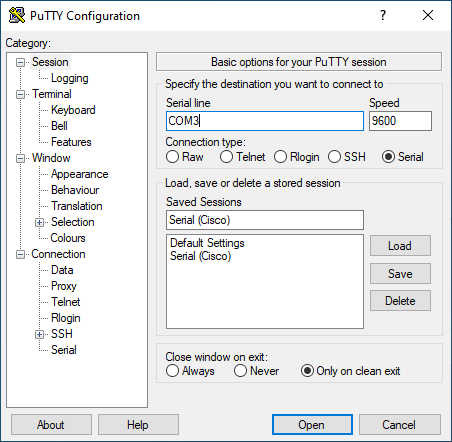Putty Configuration 2