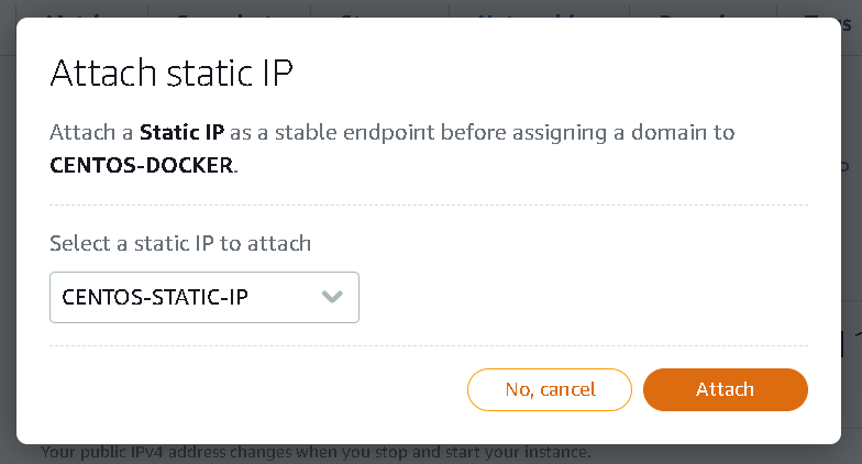Attach Static IP